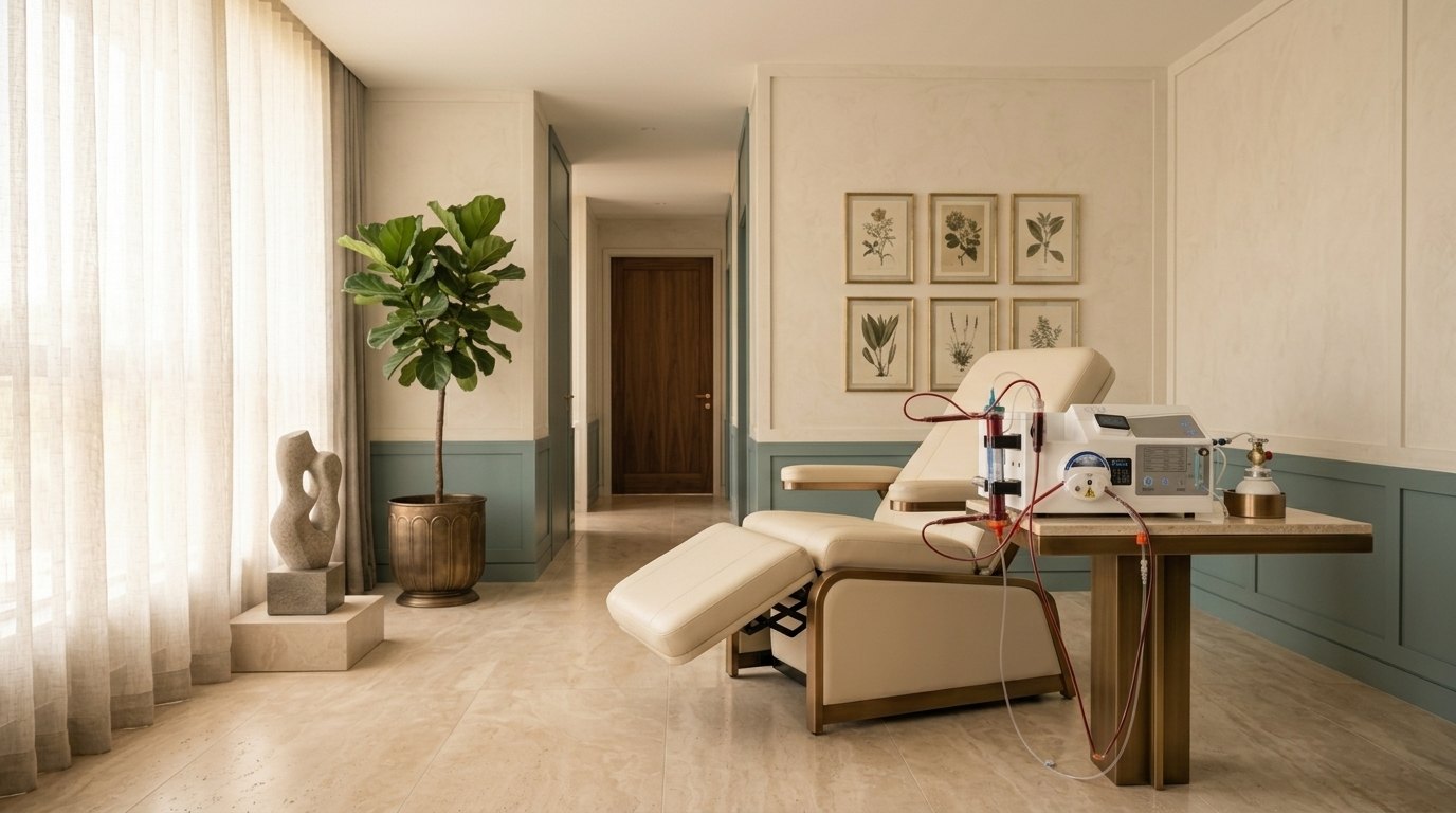 EBOO2 advanced ozonation treatment suite at Zenthra Wellness Clinic Punta Cana